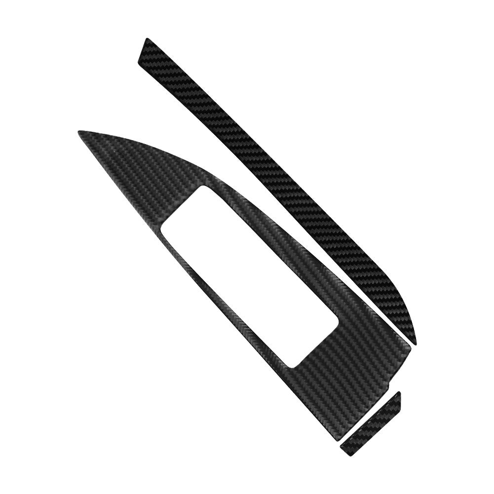 Carbon Fiber CD Player Frame Panel Trim Cover Sticker for Audi A4 S4 2005-2008 v