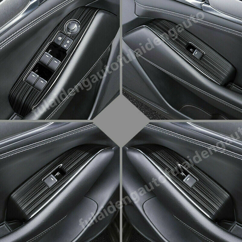 For Eclipse Cross 2019-2022 Carbon Inner Front Door Handle Cover Trim v