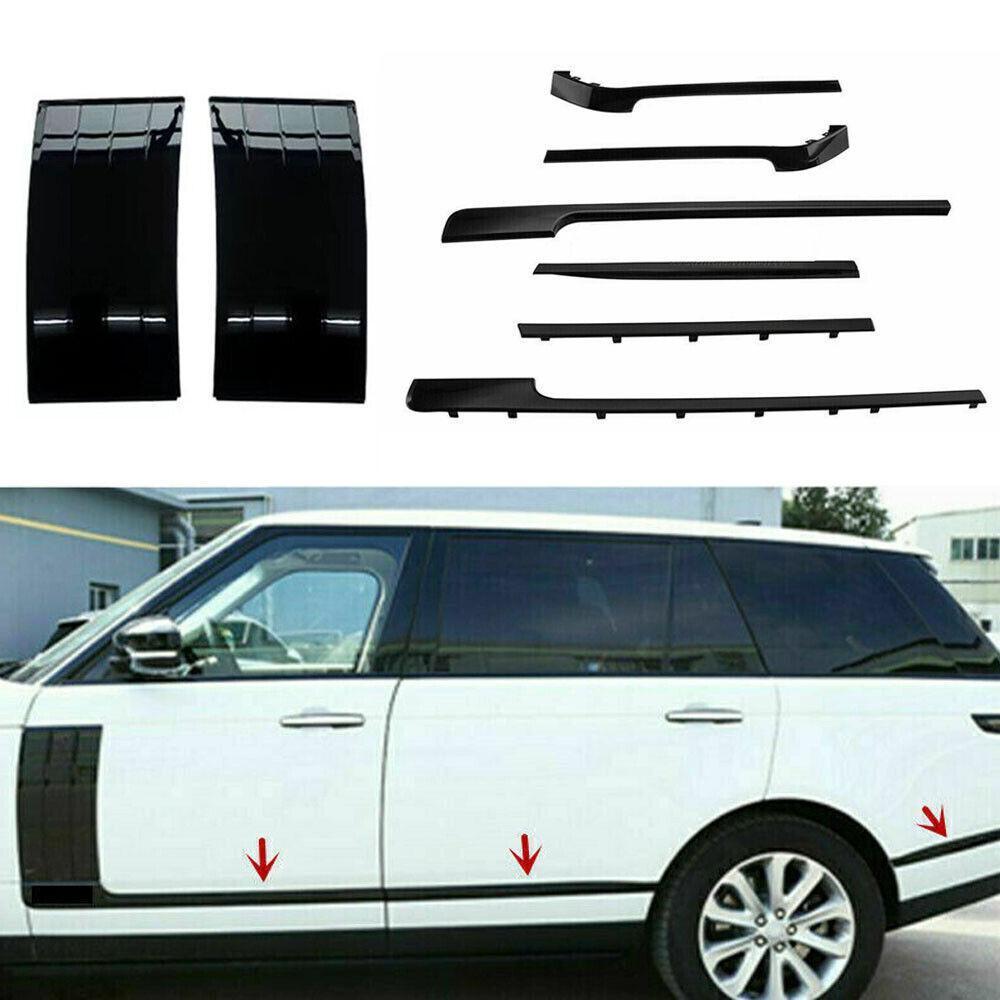 8-Piece Door Side Fender Ventilation Trim Kit for Range Rover L405 2013-22 Black