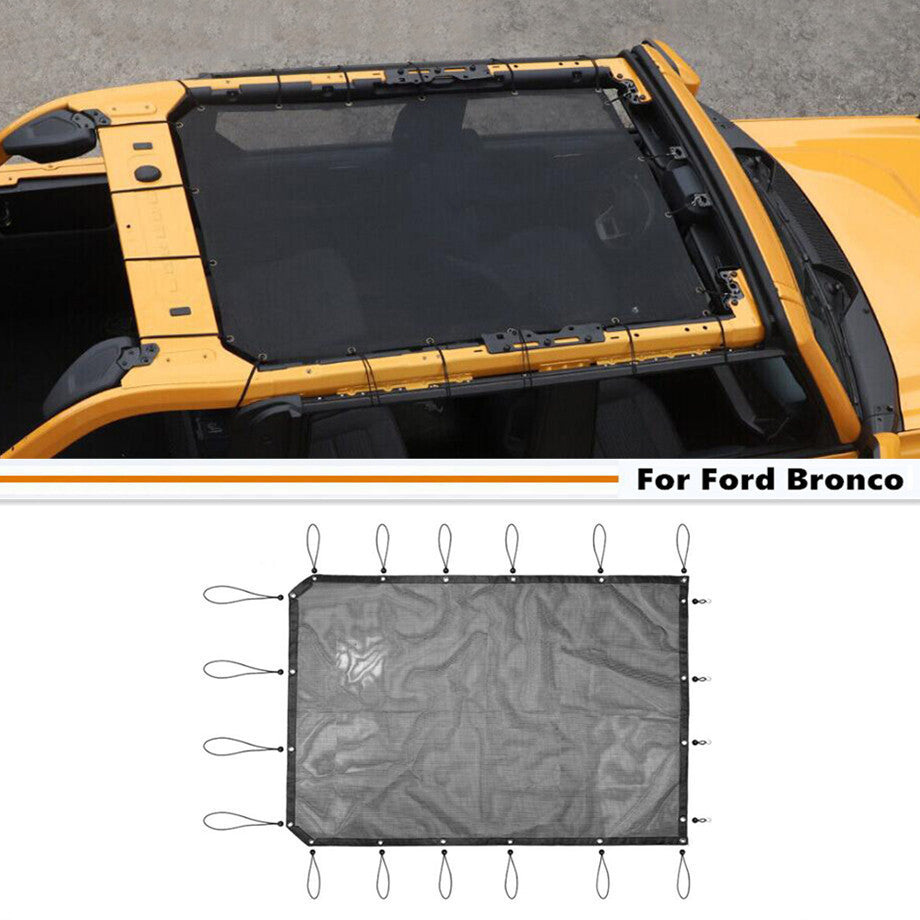 Bronco Top Sunshade Net Sunshade Soft Top UV Protection Suitable for 2021 - 2024 for Ford