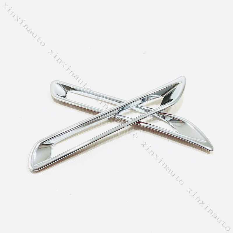 ABS Chrome Rear Bumper Fog Light Frame Cover Trim 2pc for Toyota RAV4 2019-2023