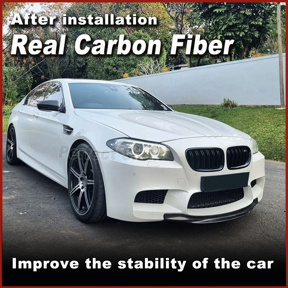 Fit for BMW 5 Series F10 M5 2012-2016 Real Carbon Fiber Front Bumper Lip Spoiler