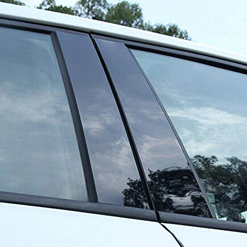 Piano Black Pillar Posts Door Window Molding Strip Trim for Honda Accord 03-2007
