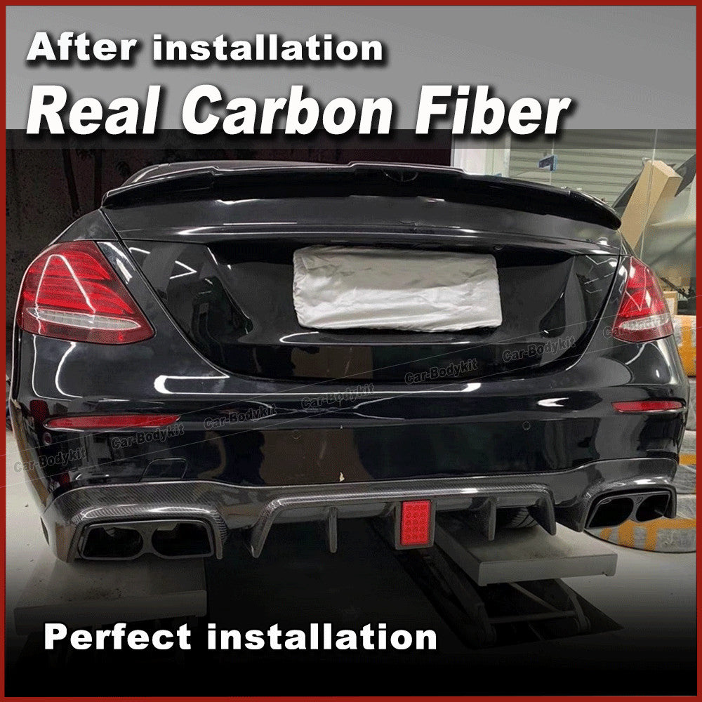 REAL Carbon Rear Bumper Diffuser Lip Fit for Mercedes W213 E-Class E63AMG E43AMG