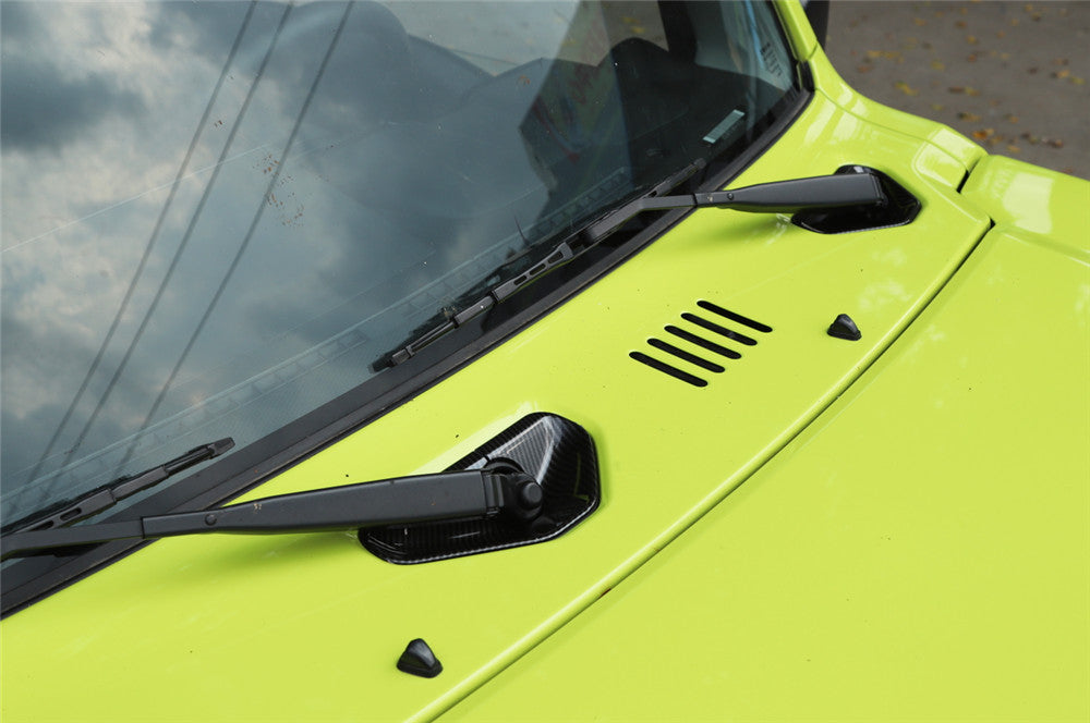 Front Window Windshield Wiper Base Trim for Suzuki for Jimny 2019-22ABS Carbon Fiber
