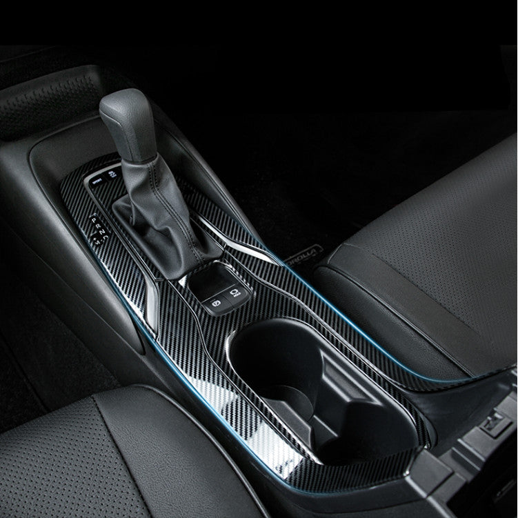 Carbon Inner Gear Panel Water Cup Holder Cover Trim for Corolla 2020-2021 v