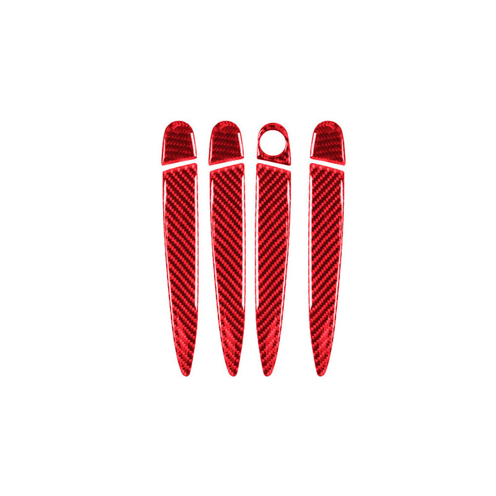 8x red carbon fiber door bowl handle cover for BMW X5 E70 X6 E71 2008-2013