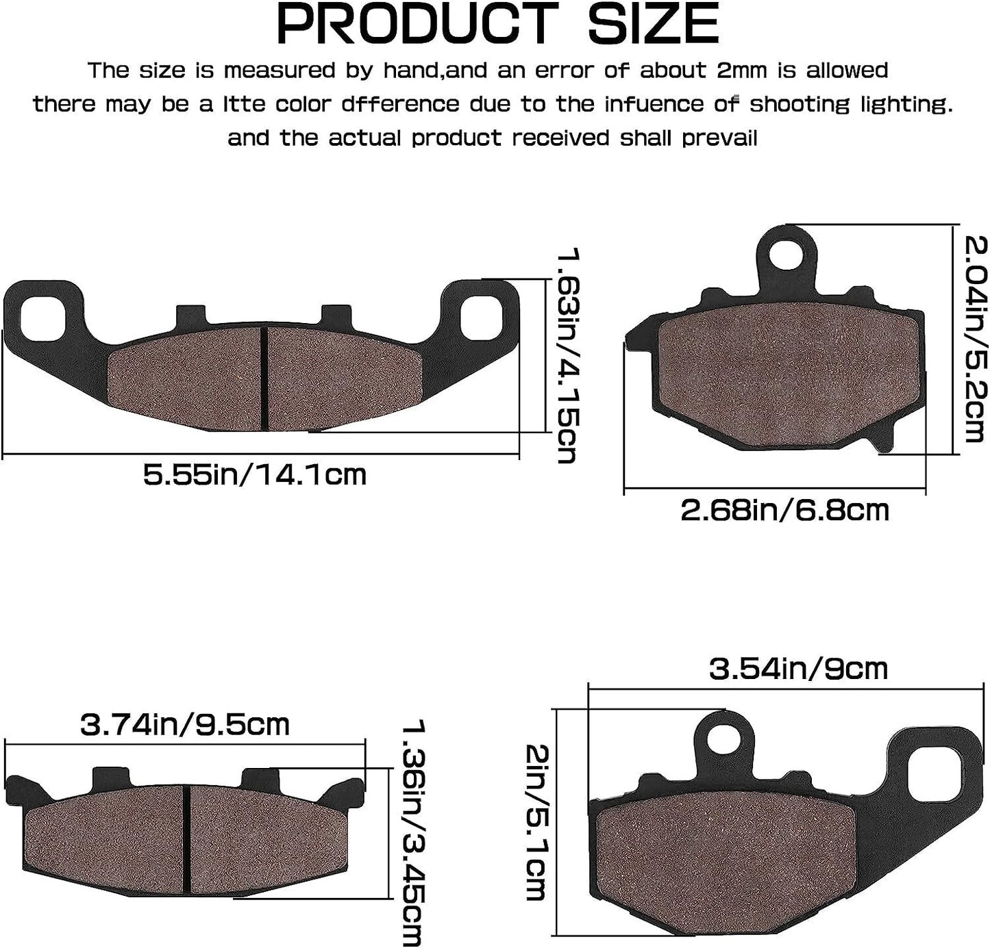 Front Rear Brake Pads for Kawasaki Zephyr ZR 550 ZR550 B4/B5/B6 1994-1999