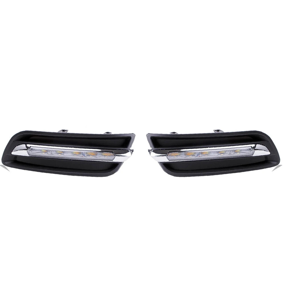Pair Front Daytime Driving Running Light+Frame CoverFor Teana 2010-2012 v