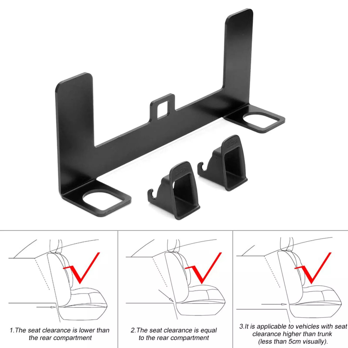 Universal Car Child for Seat Anchor Mounting Kit for Cars Blcak
