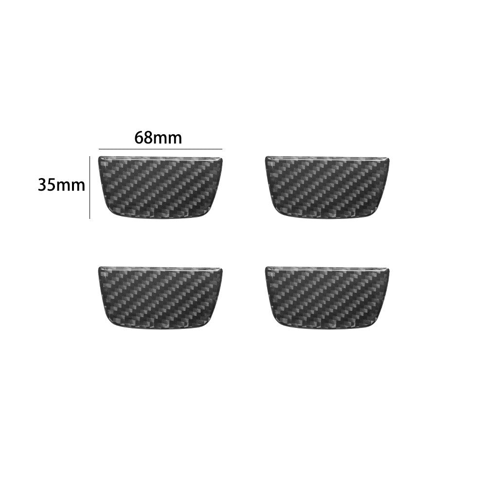 4x Carbon Fiber Door Pull Cover Trim for Jeep for Wrangler JL 2018+ Gladiator 2020+