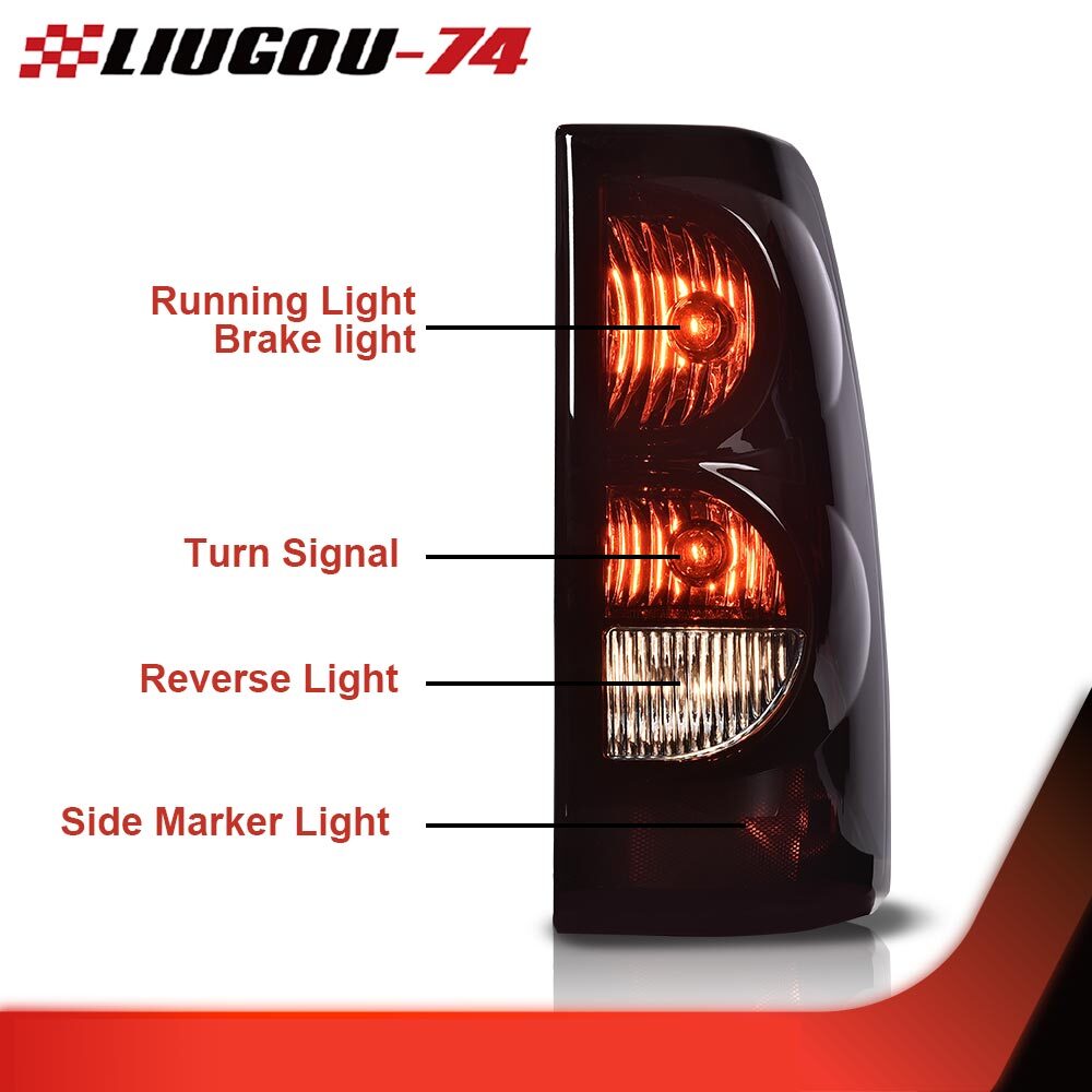Suitable for 03-06 Silverado Taillight Smoke Brake Lamp Left+Right Belt Wiring- v