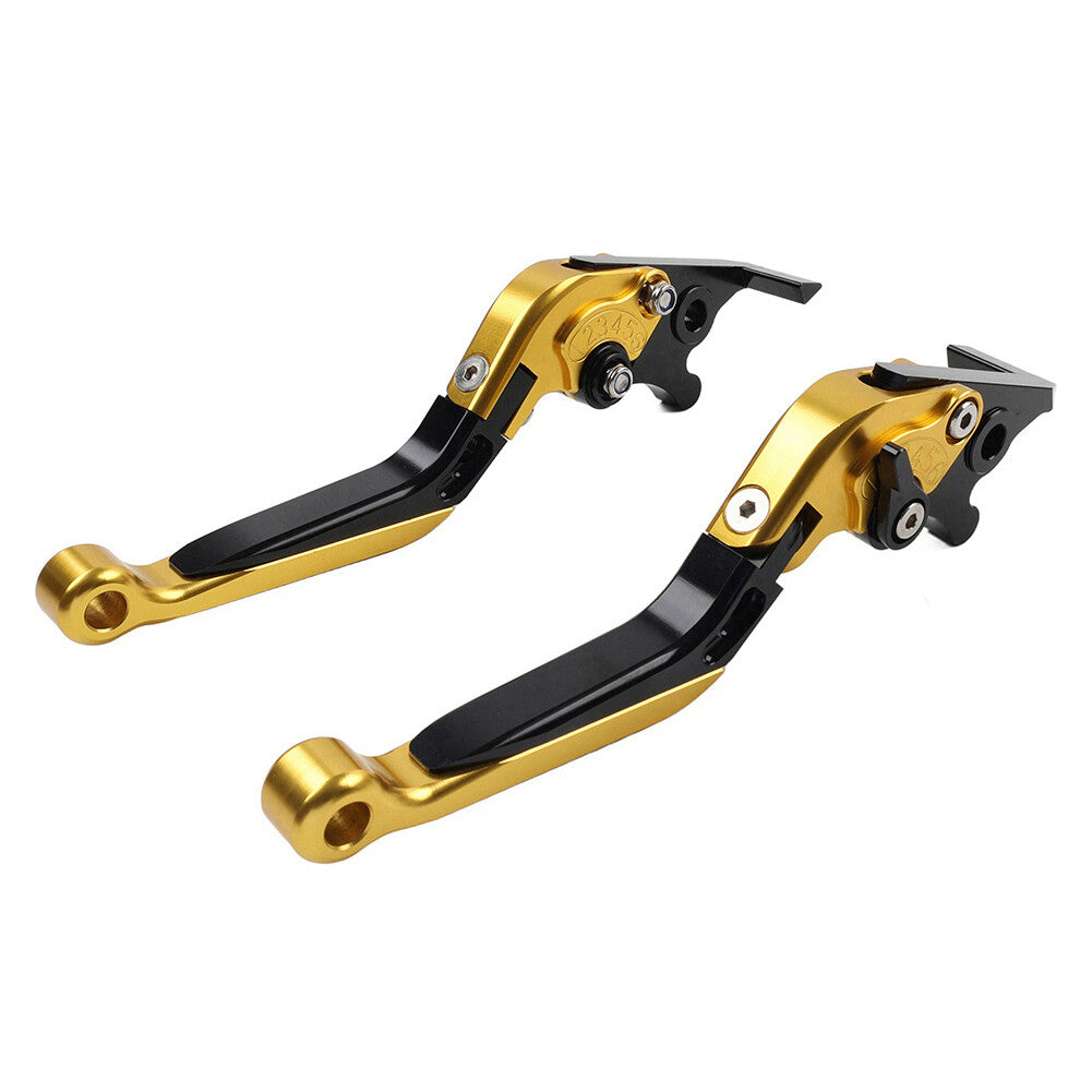 CNC Folding Extendable Brake Clutch Levers for Kawasaki ZX10R/RR/KRT 16-20 Gold Q
