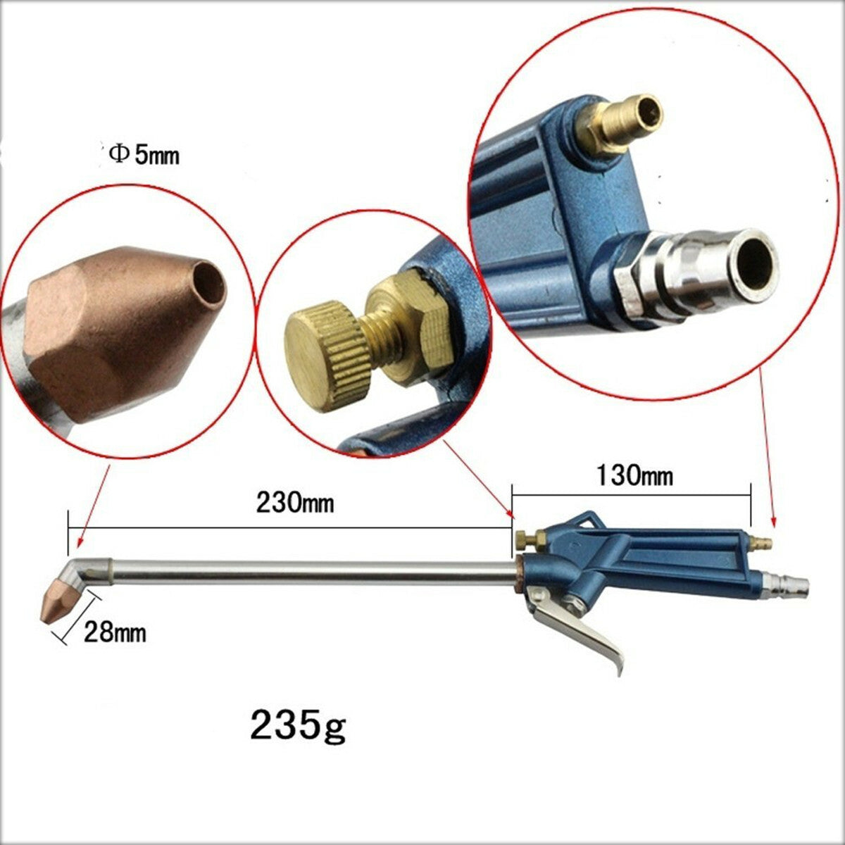 2 In 1 Air Blower Dust Gun Compressor Duster Blowing Tool Pneumatic Cleaner