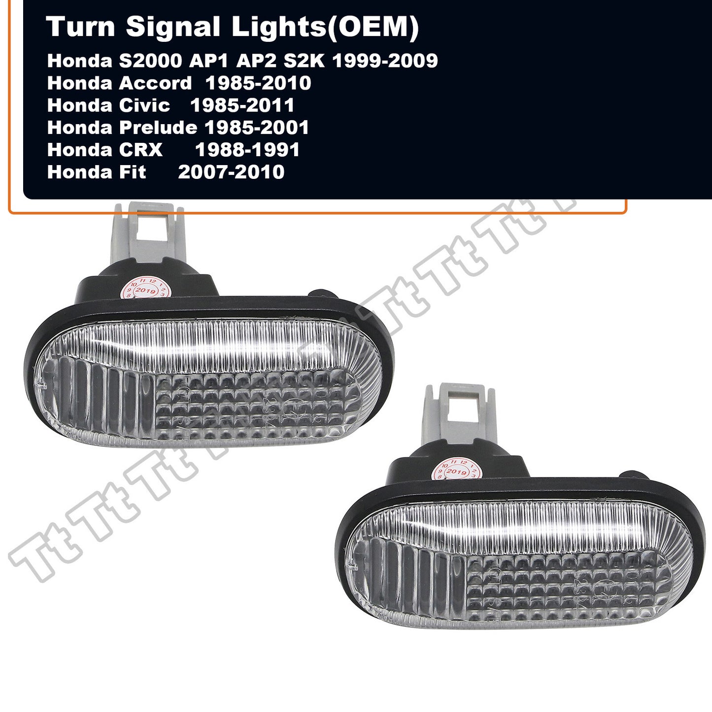 Pack Side Marker Light Clear Lens Fits for Honda S2000 Accord for Civic Prelude CRX - v