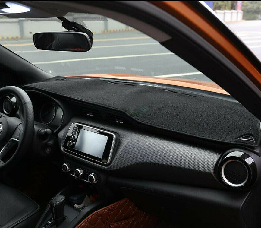 Black Dashboard Dash Mat DashMat Sun Cover Pad for NISSAN KICKS 2021-2024