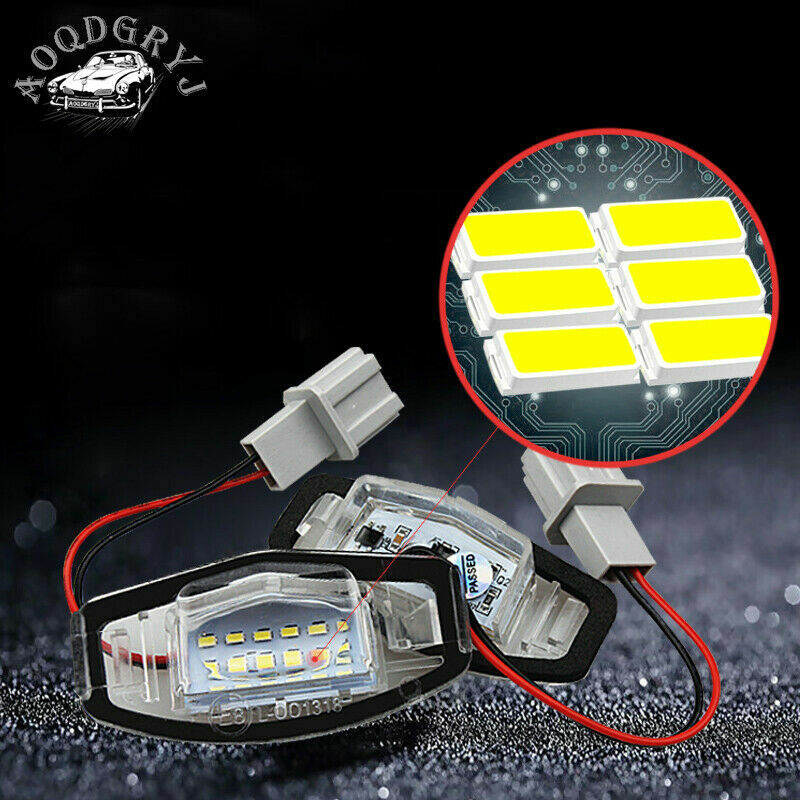 1 Set Rear Led License Number Plate Light Bulbs for Honda Accord 2008-2015 White