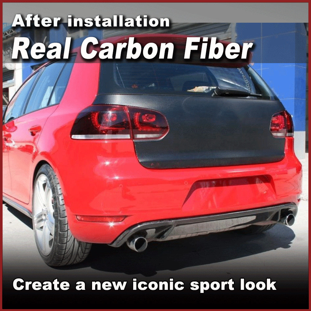 Fit for Volkswagen for VW for Golf 6 VI MK6 GTI 10-13 REAl Carbon Rear Bumper Diffuser