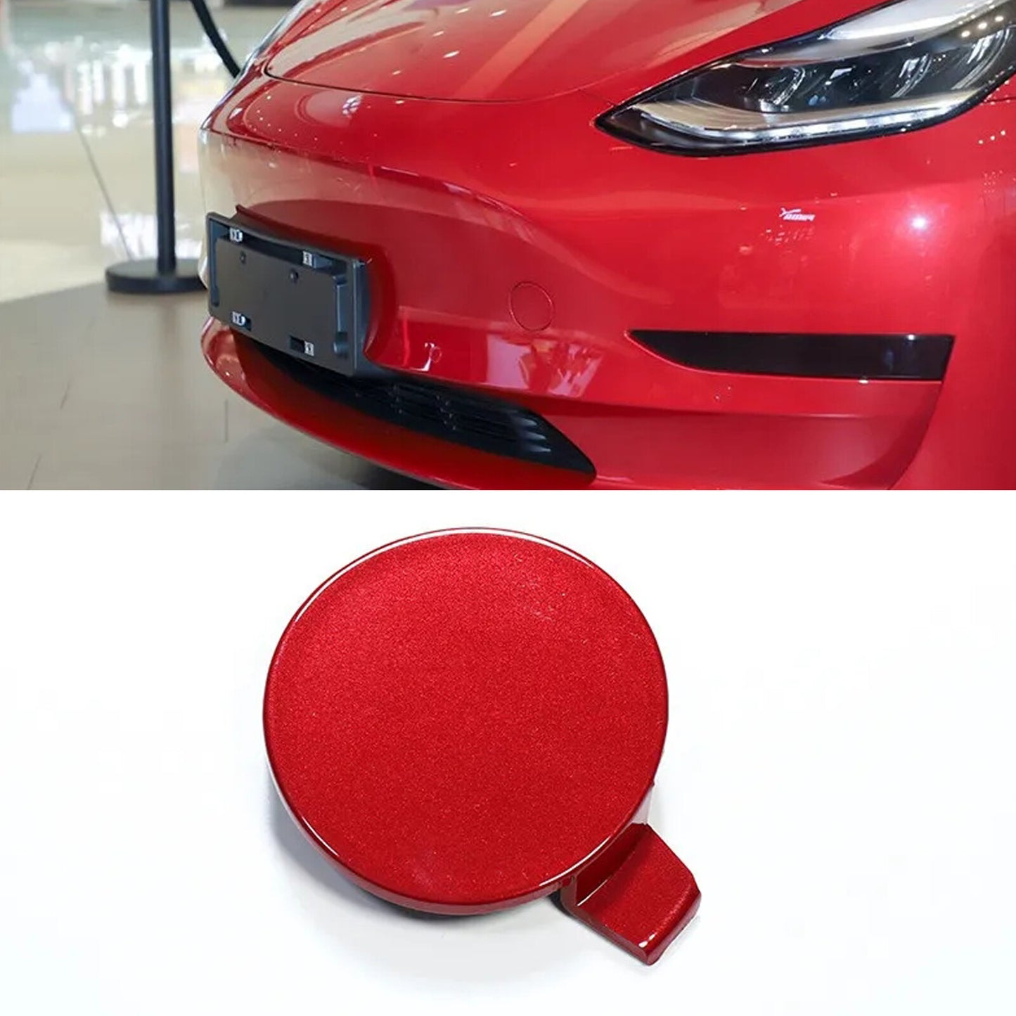 for Tesla Model 3 2017-2023 front bumper tow hook cover cap. Q