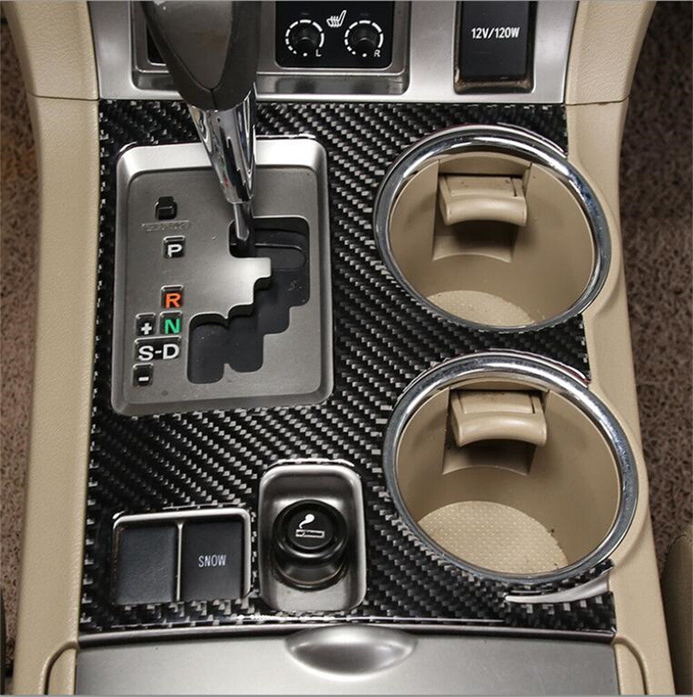 Carbon Fiber Central Gear Shift Cup Holder Cover for T@yota Highlander 2009-2013
