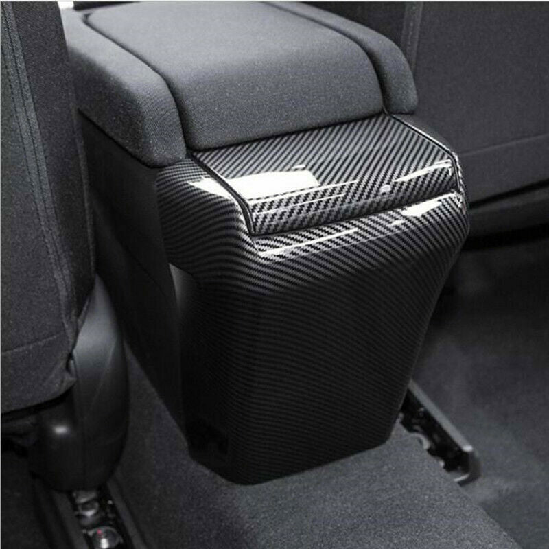 2X Carbon Fiber Interi Armrest Box Anti Kick Cover Trim for Honda for Civic 16-2021