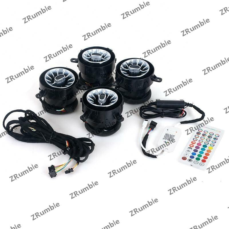 4-pack LED ambient lights for Jeep for Wrangler JL 2018-2021 front vent air intake.