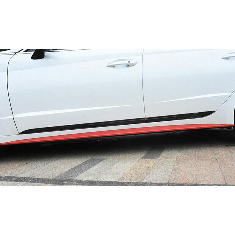 for Hyundai Sonata 2020-2023 Carbon Fiber ABS Body Side Molding Guard Cover Trim
