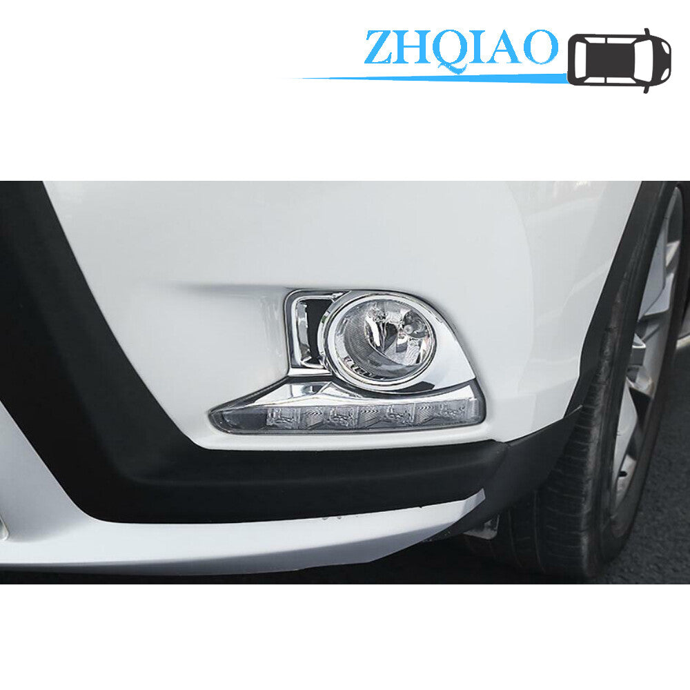 Front Fog Light Lamp Chrome Cover Trim Fits for Toyota Highlander 2014-2016