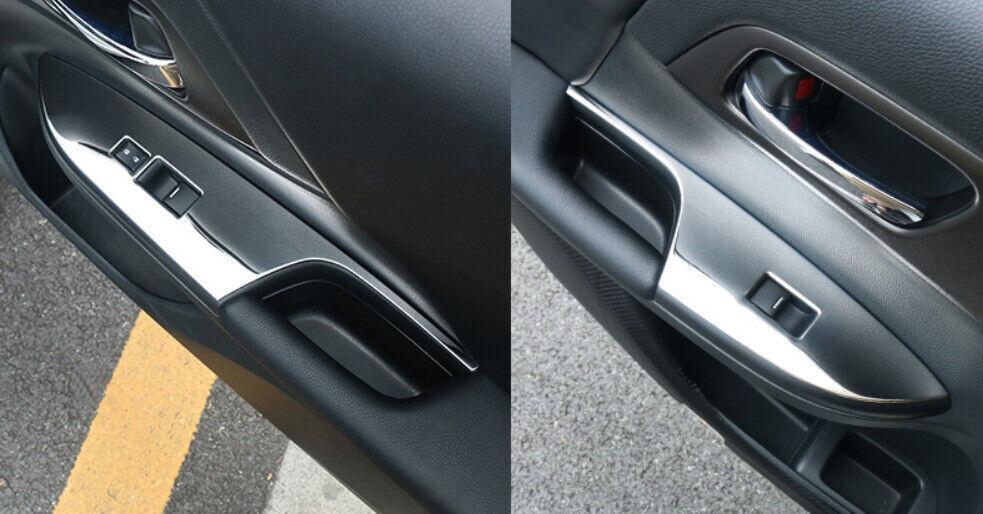 for Honda Accord EX 2013-2017 Silver Steel Window Lift Panel Switch Cover Trim