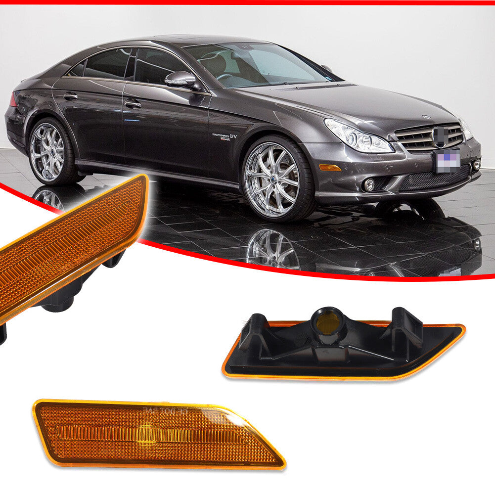 Suitable for 06-2011 W219 CLS500 CLS550 Amber front marker light lenses- v