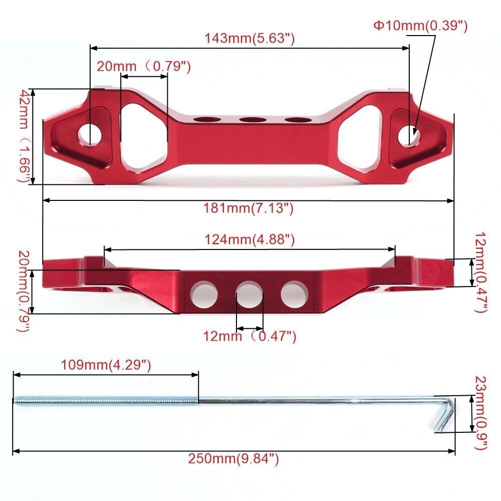 Heavy Duty Battery Hold Down Billet Aluminum Battery Tie Down Bracket J Bolts Q