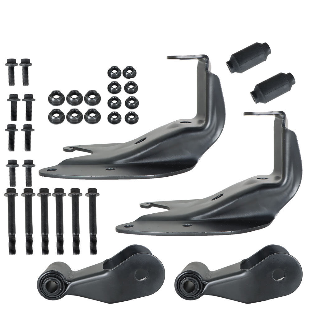 2-piece LH & RH side rear leaf spring lock and bracket hook set for F150 F250- n