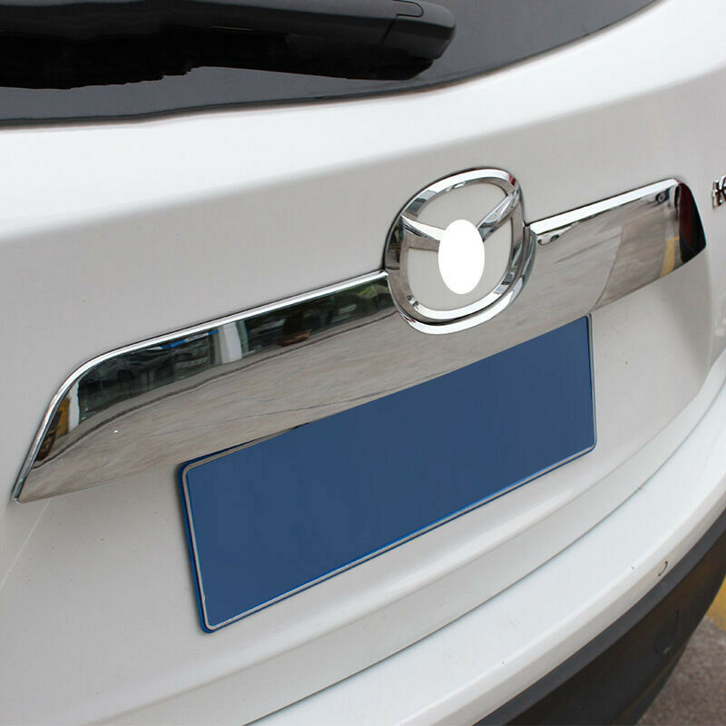 for Mazda CX-5 2013-2016 Chrome Rear Trunk Streamer/Tailgate Cover Trim Logo Cut