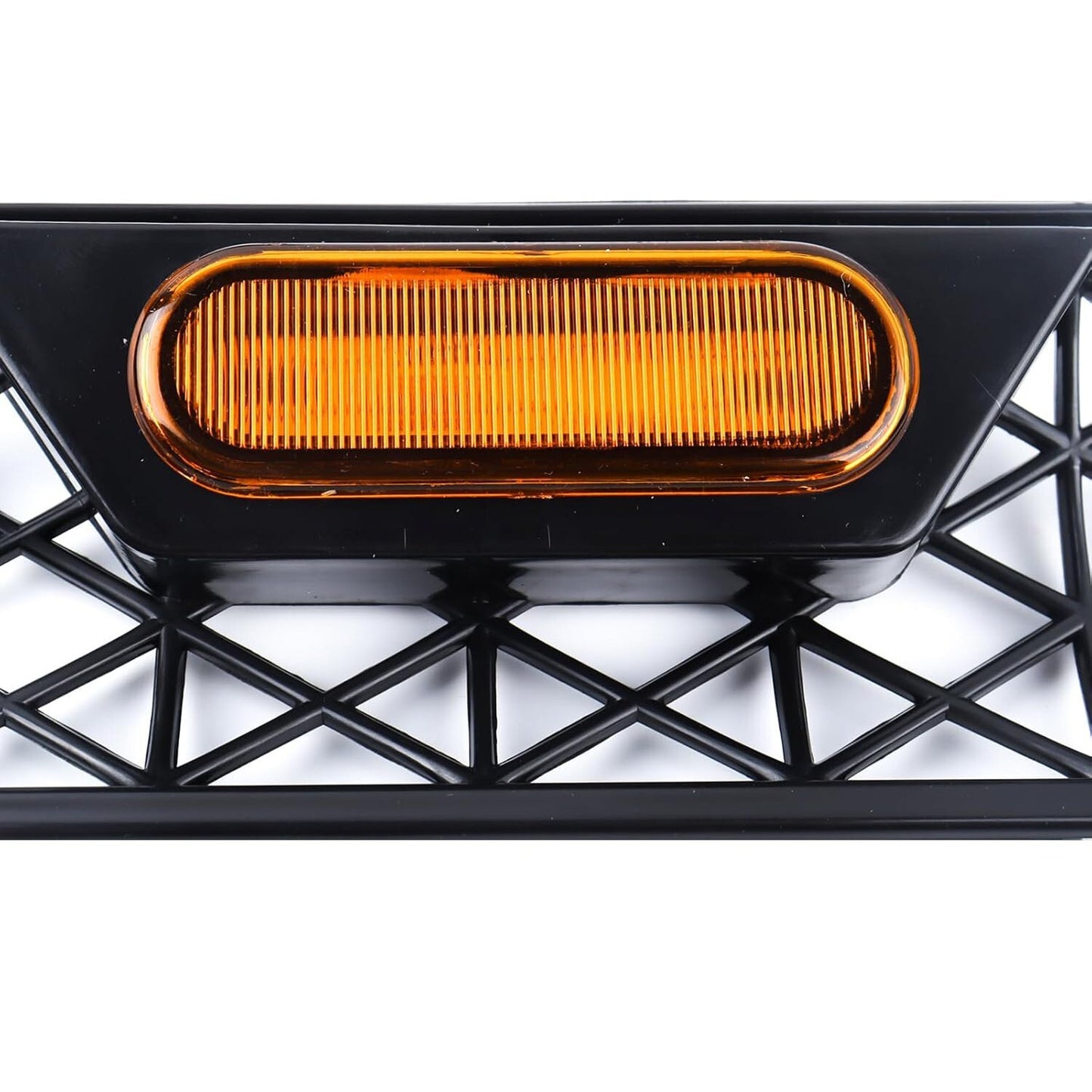Front Grill Inserts with Amber Light for ford Bronco 2021-2024 Mesh Grille Trim