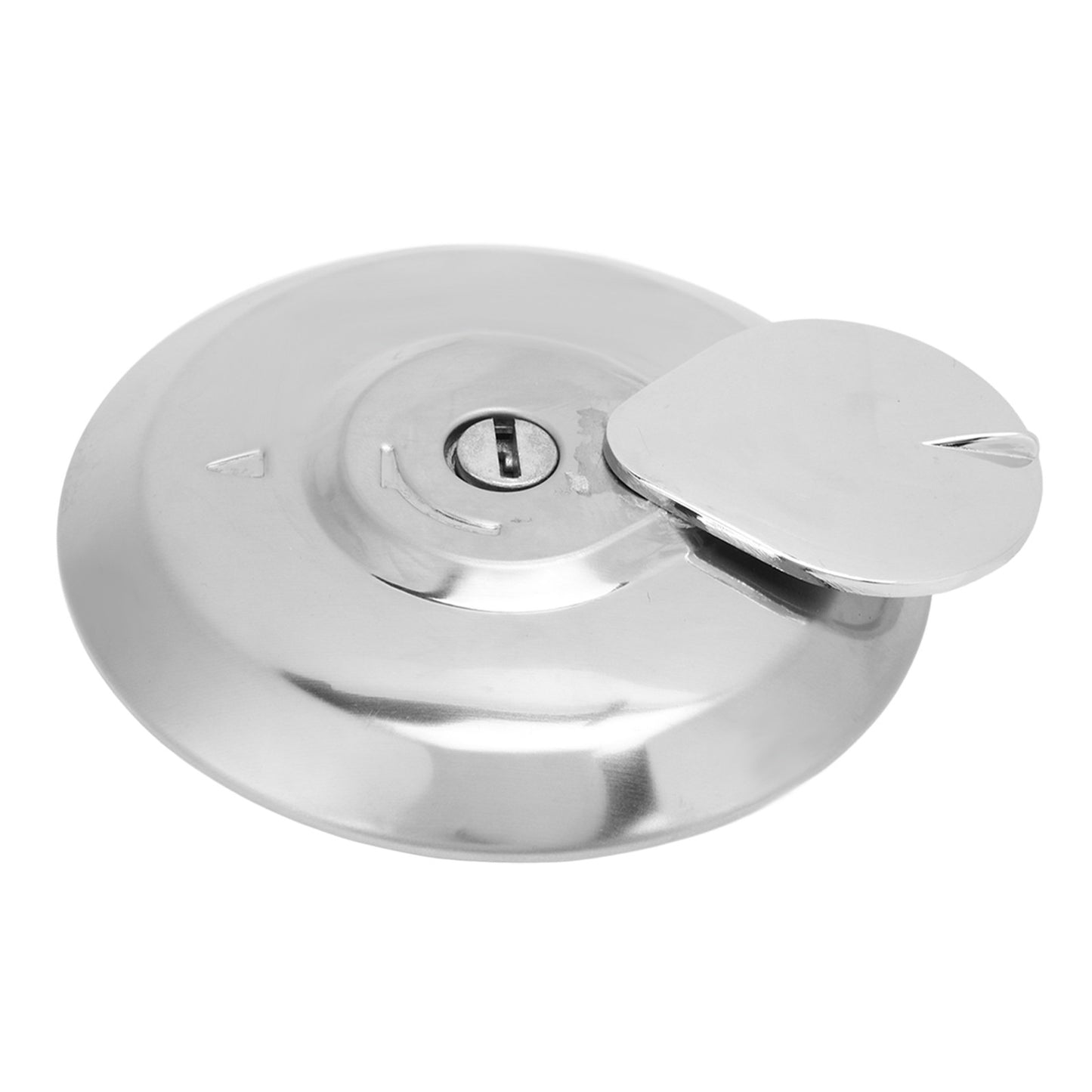 Motorcycle Fuel Tank Cap With Lock Keys Polished Chrome Replacement For CB1000C Q