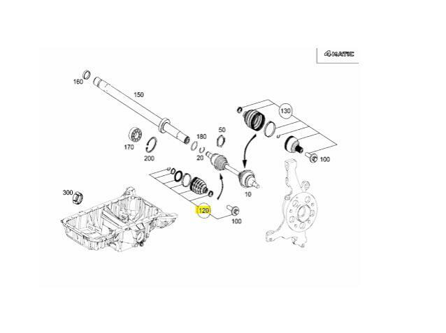 Front Axle Inner Joint Boot Kit for Mercedes X204 GLK 220 250 280 300 320 350 v
