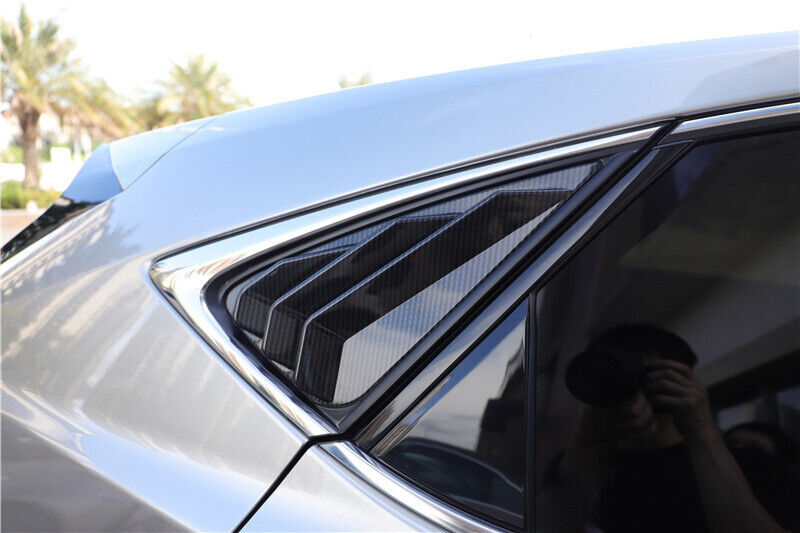 Side Vent Window Scoop Louver Cover Trim for Lexus NX 2015-20 Black Carbon Fiber