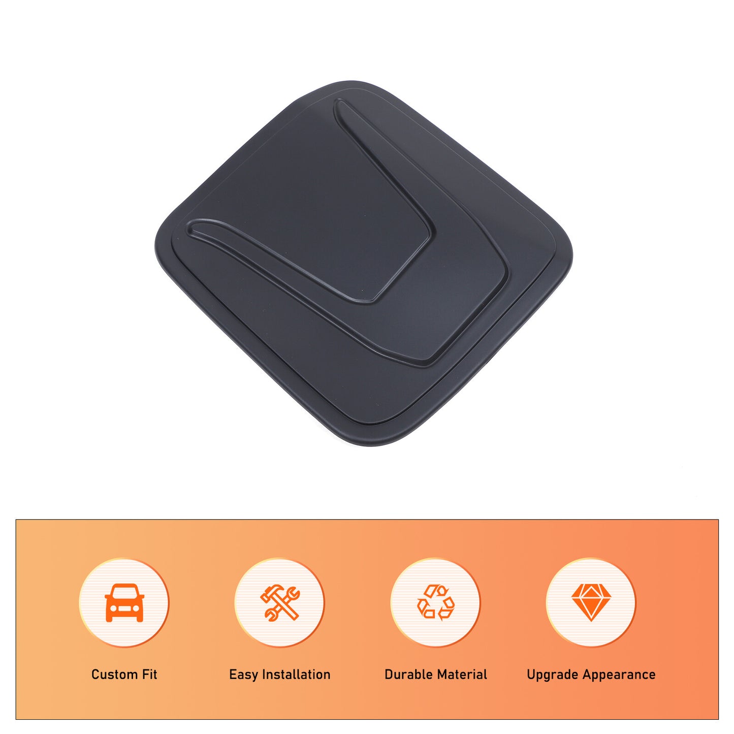Matte black fuel tank cap for L200 Triton 4-door 2019-2022 n
