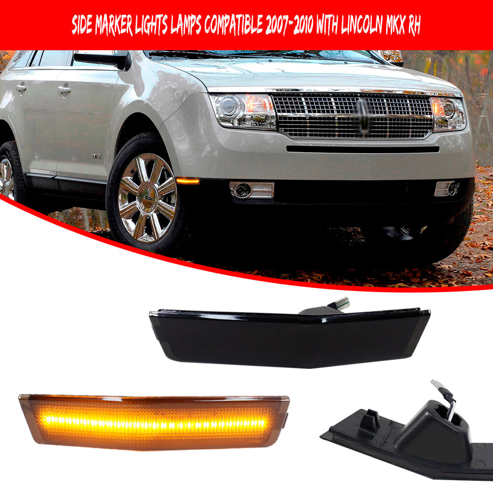 Smoked lens with amber LED front marker light suitable for 2007-2010 for Lincoln MKX- v