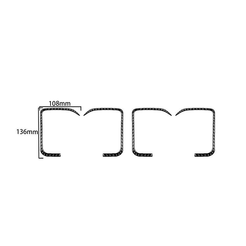 Red Rear Speaker Circle Frame Trim Cover Carbon Fiber For 350Z 2006-2009 v
