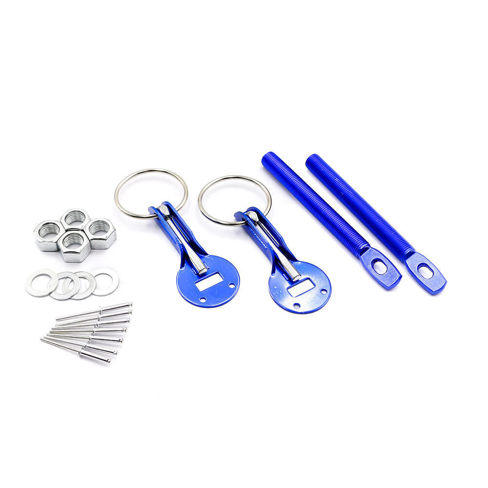 Car Aluminum Alloy Mount Bonnet Hood Pin Lock Latch Kit fit for Racing Car Truck