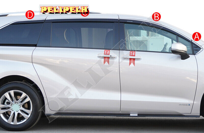 for Toyota for Sienna 2021-2024 ABS Window Visor Vent Shades Sun Rain Guard 8PCS