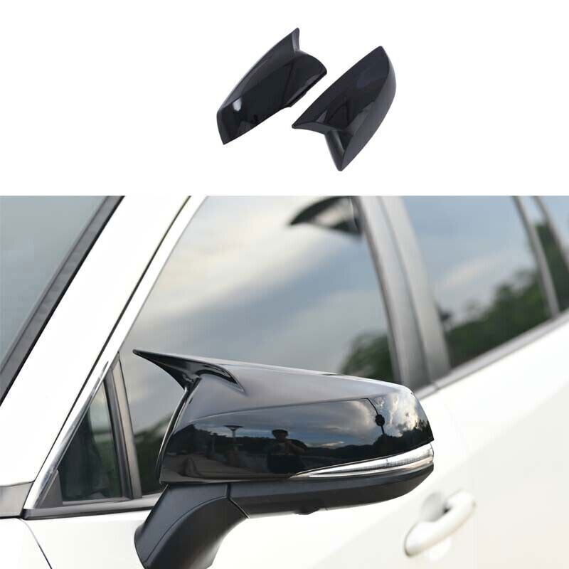 for Toyota for Corolla Cross 22-2024 2P Black Horn Side Rear View Mirror Cover Trim