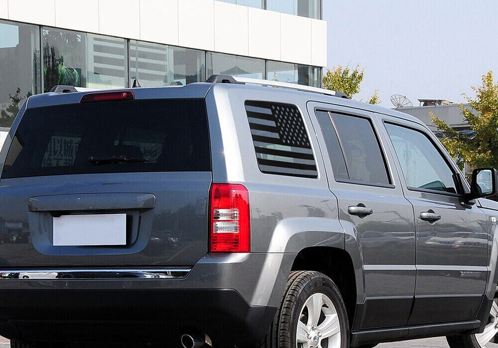 for Jeep Patriot 2011-16 PVC Rear Triangular Window Glass Sticker Cover US Flag