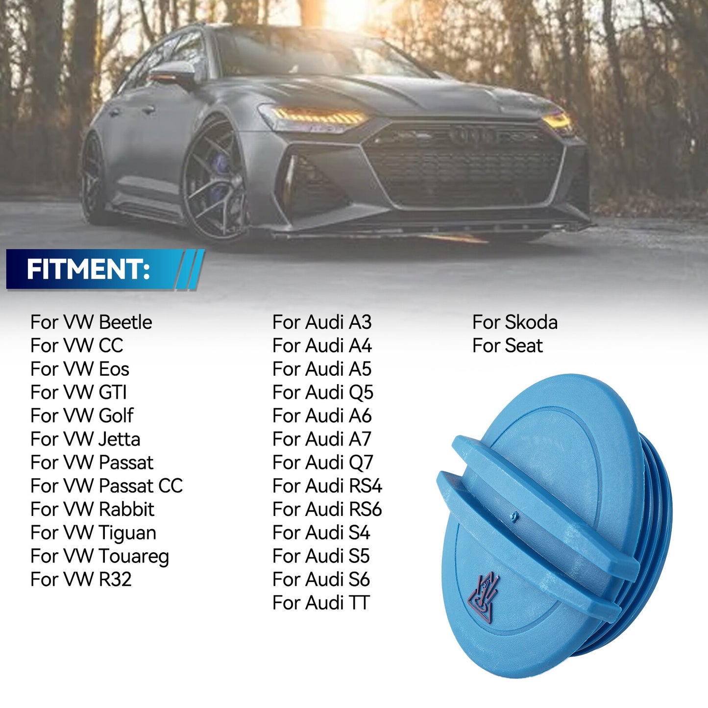 Radiator Water Coolant Tank Reservoir Cap for VW for Jetta for Golf for Passat B5 3B0121321 Q