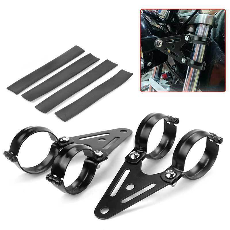 For 52-57mm Front Fork Tubes Motorcycle LED Headlight Front Fork Holder Bracket