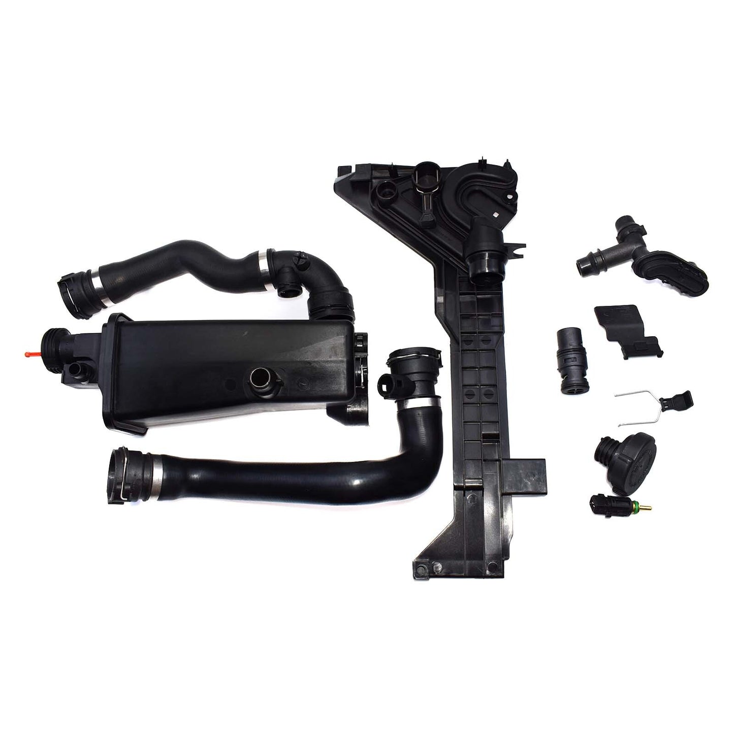 Expansion Tank Mounting Plate Coolant Hose Thermostat Sensor Kit for BMW E46
