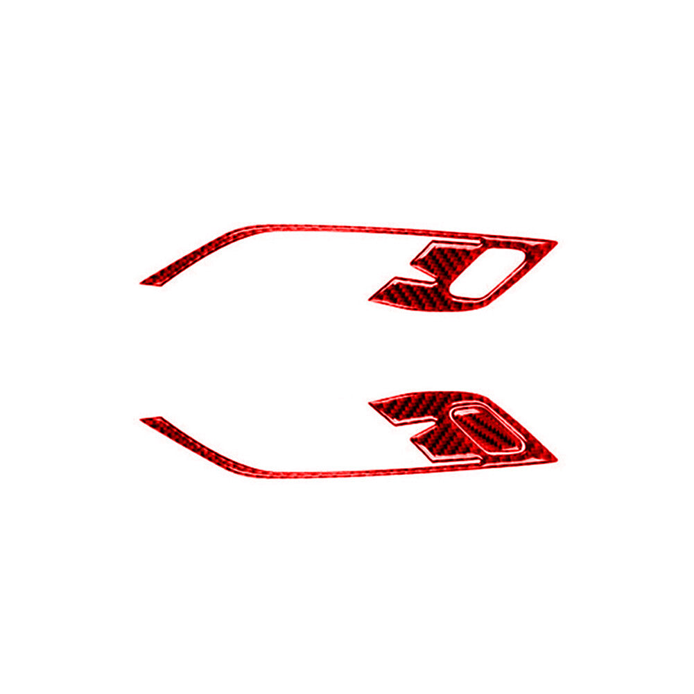 Red Water Cup Slot Frame Panel Trim Carbon Fiber For Tundra 2007-2013 v