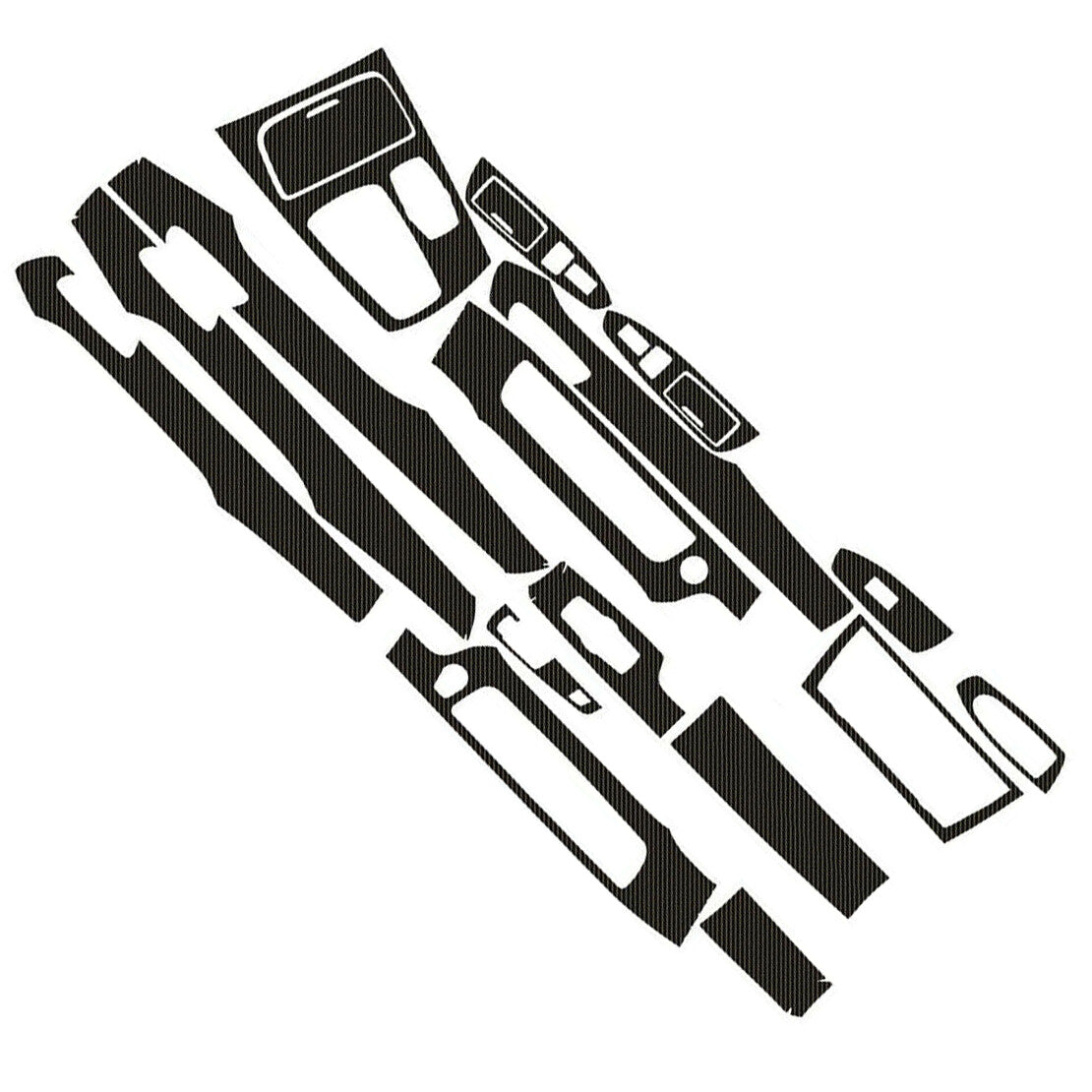 5D Carbon Fiber Style Pattern Inner Trim Decal Fit for 7 F01 F02 F03 F04 v