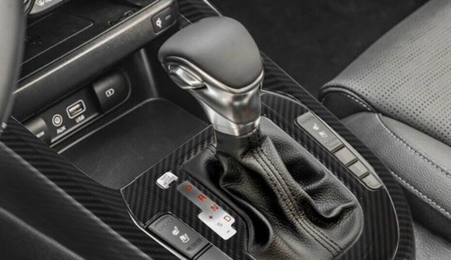 Car Middle Console Gear Shift Panel Trim for Kia K3 Forte 2019-2022 Carbon Fiber